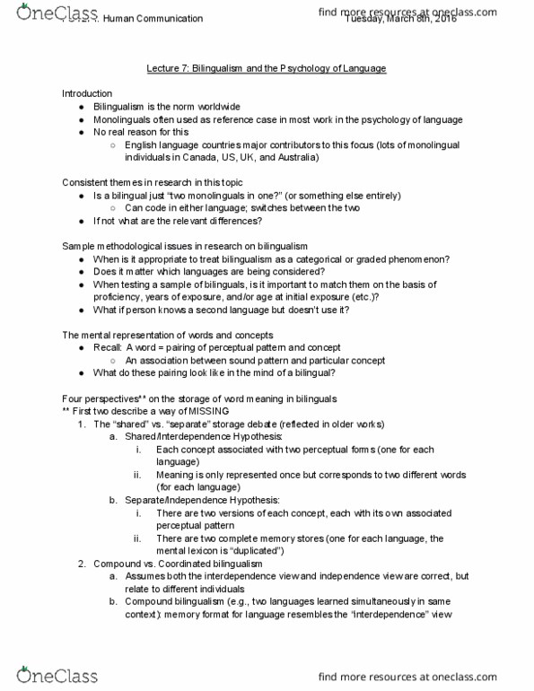 PSY274H5 Lecture Notes - Lecture 7: Reference Question, Eye Movement thumbnail