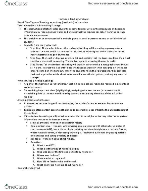 TAL 404 Lecture Notes - Lecture 6: Common Core State Standards Initiative, Target Text, Institute For Operations Research And The Management Sciences thumbnail