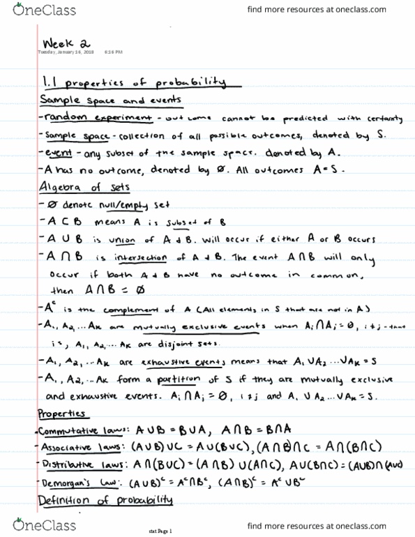 STAT 3600 Lecture 2: Week 2 Properties of Probability, Enumeration, Conditional Probability thumbnail