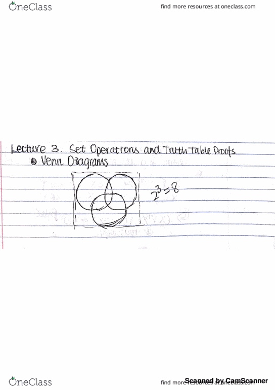 COMPSCI 250 Lecture 3: Set Operations and Truth Table Proofs thumbnail