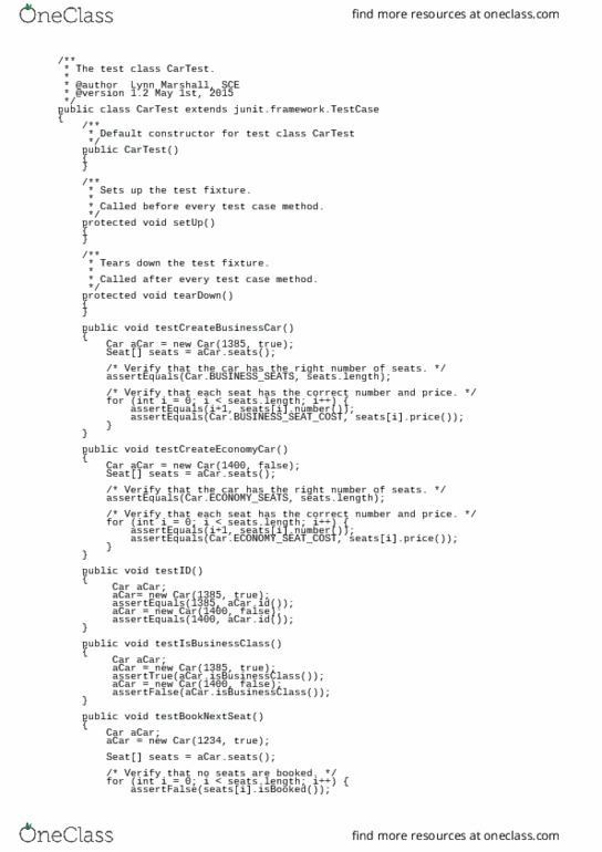 SYSC 2004 Lecture Notes - Lecture 3: Test Fixture, Default Constructor thumbnail
