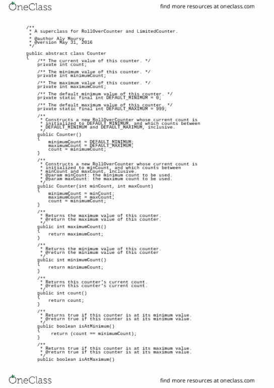 SYSC 2004 Lecture Notes - Lecture 5: Increment And Decrement Operators thumbnail