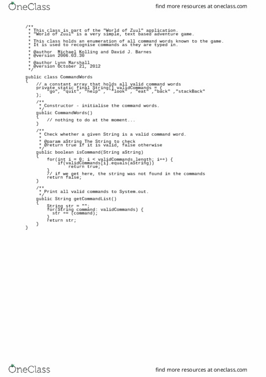 SYSC 2004 Lecture Notes - Lecture 3: Interactive Fiction thumbnail