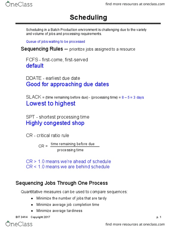 BIT 3414 Lecture Notes - Lecture 18: Deployment Environment, European Route E6, Gantt Chart thumbnail