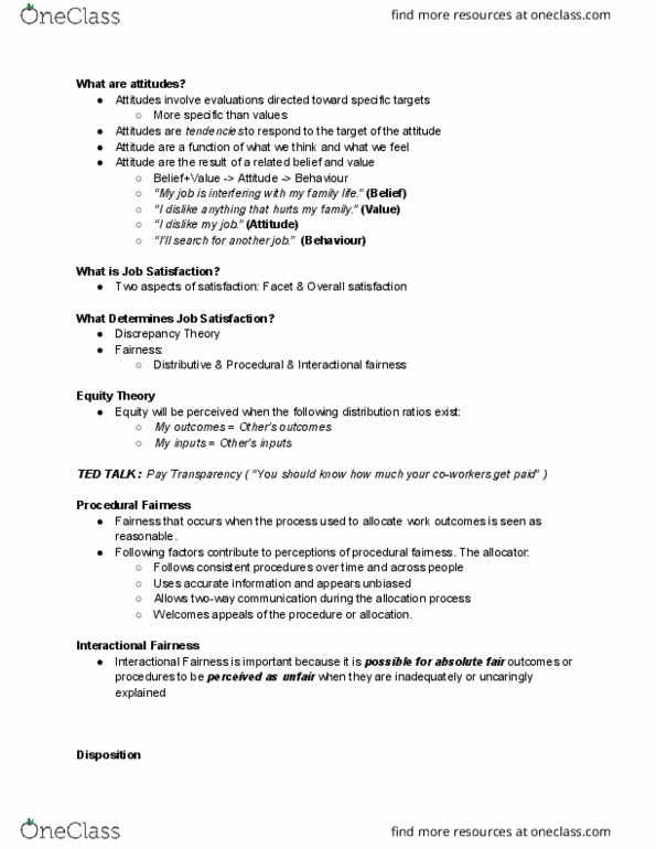 COMMERCE 1BA3 Lecture Notes - Lecture 7: Extraversion And Introversion, Organizational Commitment, Neuroticism thumbnail