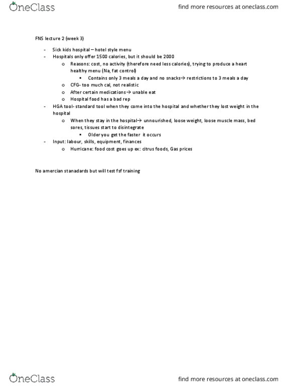 FNS 200 Lecture Notes - Lecture 2: Pressure Ulcer thumbnail