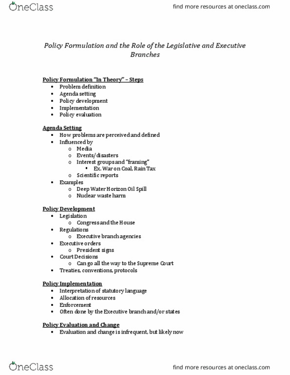 ENSP 102 Lecture Notes - Lecture 3: Endangered Species Act Of 1973, Incrementalism, Commerce Clause thumbnail