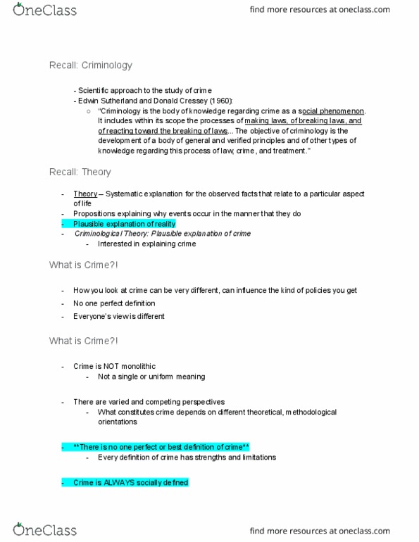 CRM 102 Lecture Notes - Lecture 2: Essentialism, Social Constructionism, Truancy thumbnail