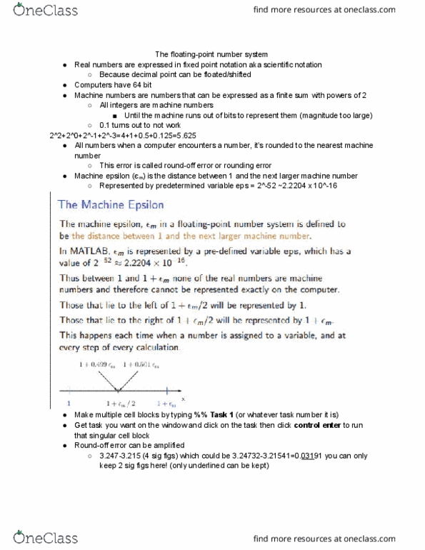 CS-UY 1114 Lecture Notes - Lecture 2: Round-Off Error, Roundoff, Decimal Mark thumbnail