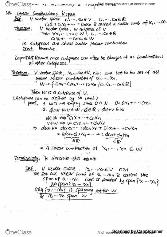 MAT224H1 Lecture 3: linear combination & span thumbnail