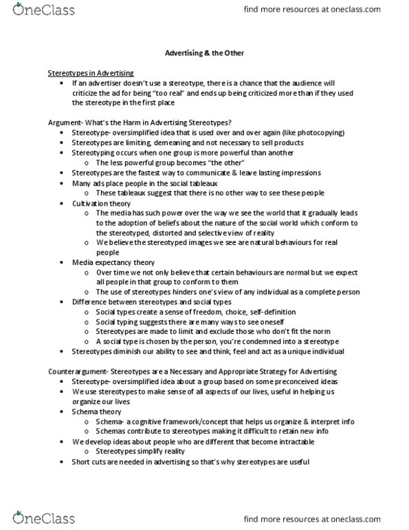 Sociology 2172A/B Chapter Notes - Chapter 7: Photocopier, Cultivation Theory, Exemplum thumbnail