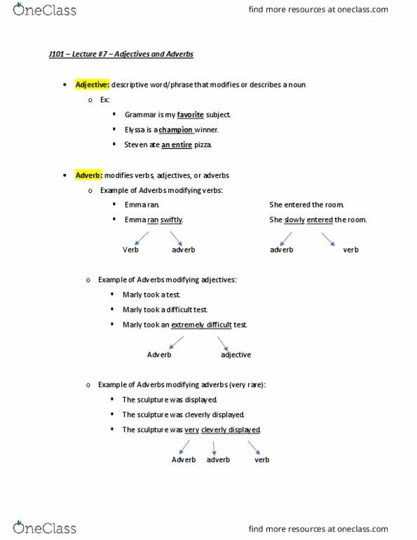 J 101 Lecture Notes - Lecture 7: Comma Splice, Style Guide, Adverb thumbnail