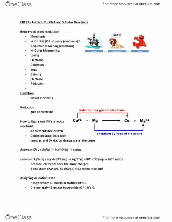 CHE 2A Lecture Notes - Lecture 11: Ammonium Chloride, Sulfur, Magnesium thumbnail