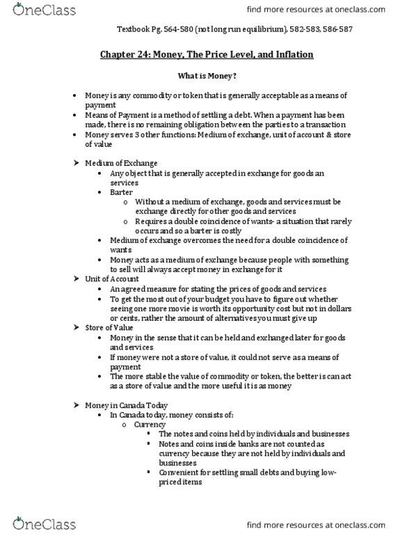 Economics 1022A/B Chapter Notes - Chapter 24: United States Treasury Security, Debit Card, Opportunity Cost thumbnail