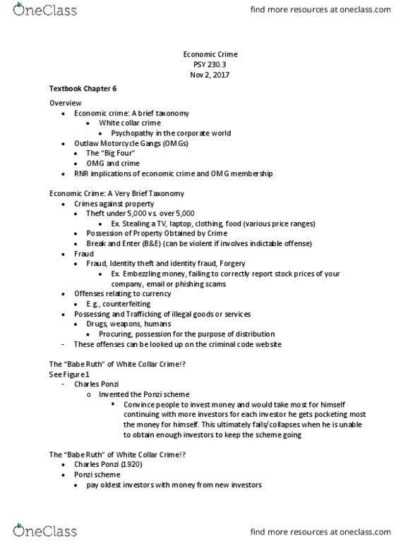 PSY 230 Lecture Notes - Lecture 7: Content Analysis, Risk Assessment, Methamphetamine thumbnail