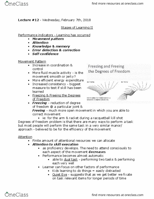 KP161 Lecture Notes - Lecture 12: Procedural Knowledge, Descriptive Knowledge, Jerky thumbnail