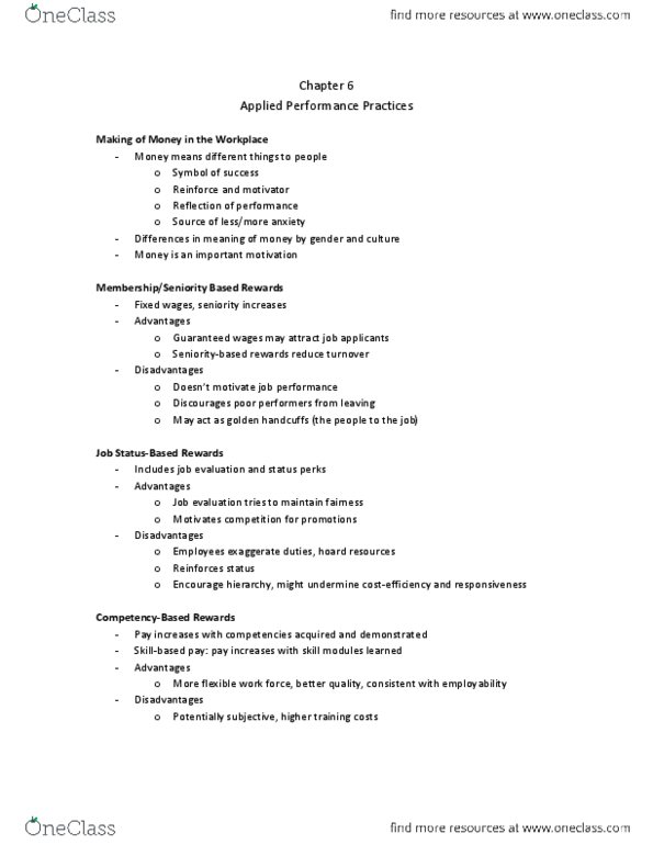 BUS 272 Lecture Notes - Job Evaluation, Job Design, Golden Handcuffs thumbnail