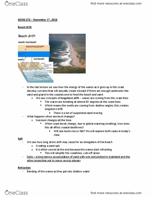 GEOG 272 Lecture Notes - Lecture 18: Oceanic Crust, Geomorphology, Seismic Wave thumbnail