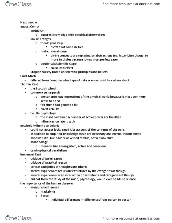 PSY 4130 Lecture Notes - Lecture 3: Tabula Rasa, Faculty Psychology, Data Science thumbnail