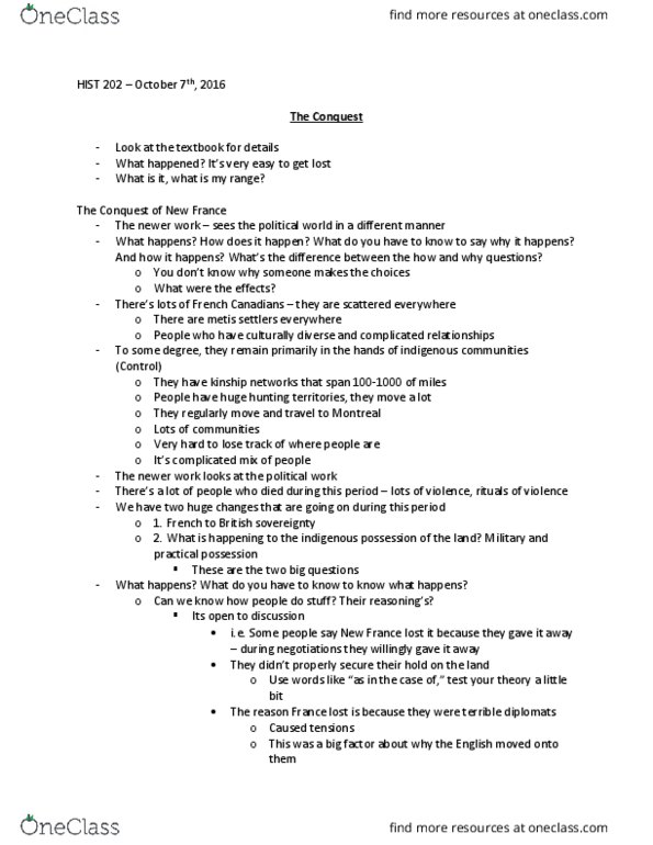 HIST 202 Lecture Notes - Lecture 9: Test Act, Culture Of The United Kingdom thumbnail