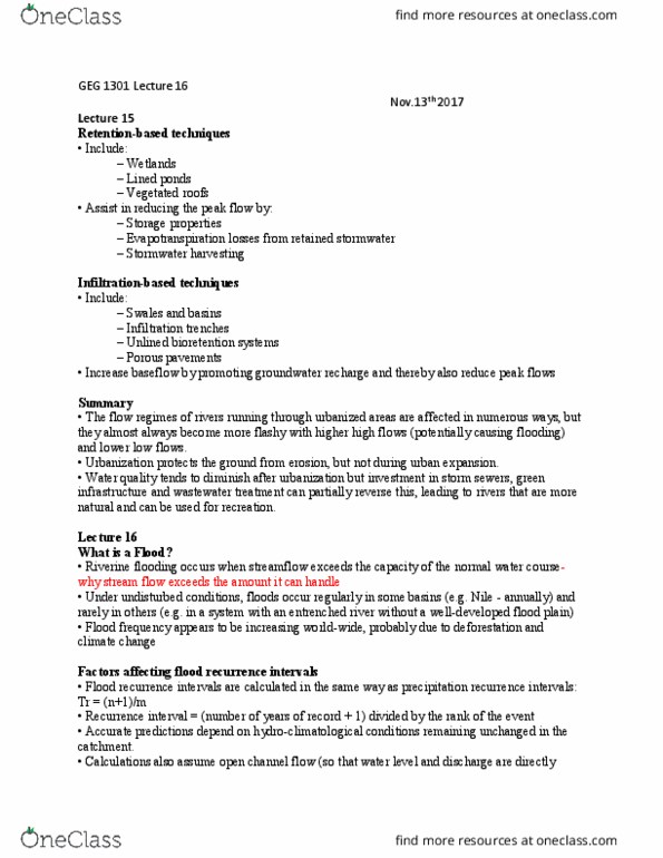 GEG 1301 Lecture Notes - Lecture 16: Australian Alps, Baseflow, Overgrazing thumbnail