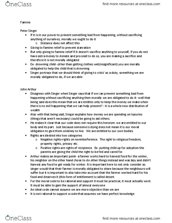 PHI 1102 Chapter Notes - Chapter 2: Negative And Positive Rights thumbnail