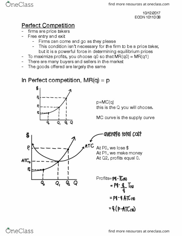 ECON 10010 Lecture Notes - Lecture 15: Root Mean Square, Market Power, Cost Curve thumbnail