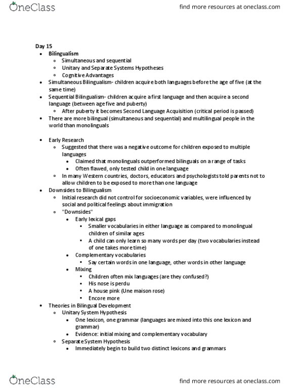 LING 200 Lecture Notes - Lecture 8: Attentional Control, Accidental Gap, Divergent Thinking thumbnail