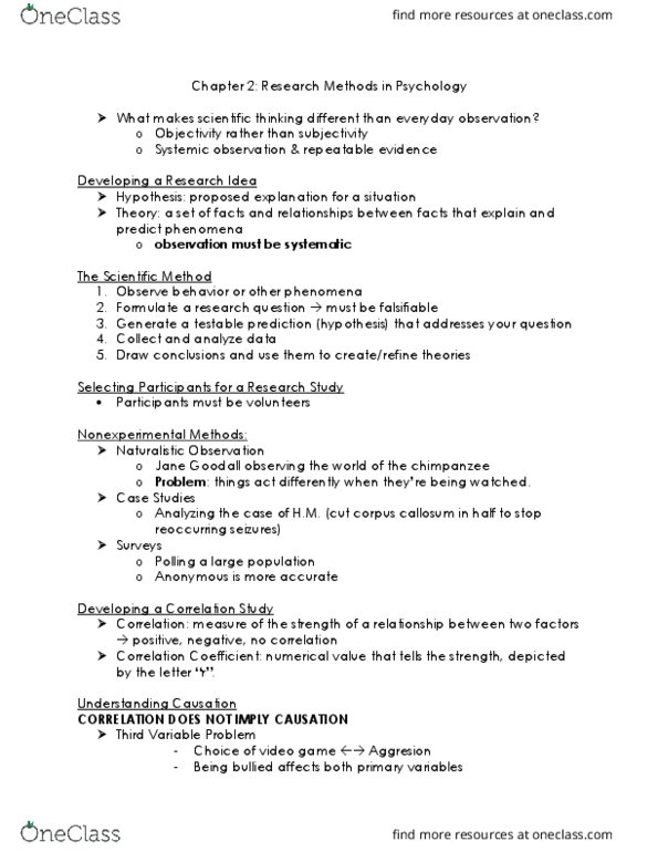 PSY2012 Lecture Notes - Lecture 2: Central Tendency, Jane Goodall, American Psychological Association thumbnail