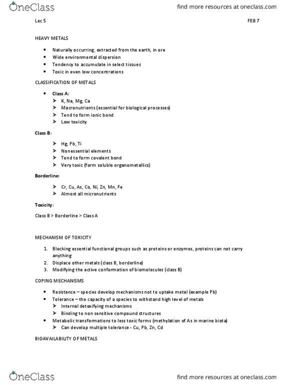 EESA10H3 Lecture Notes - Lecture 5: Immunosuppression, Chisso, Organic Form thumbnail