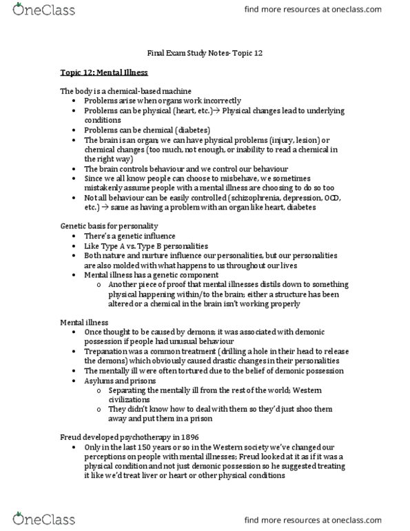 BPS 1101 Lecture Notes - Lecture 12: Crack Cocaine, Lithium Carbonate, Carfentanil thumbnail