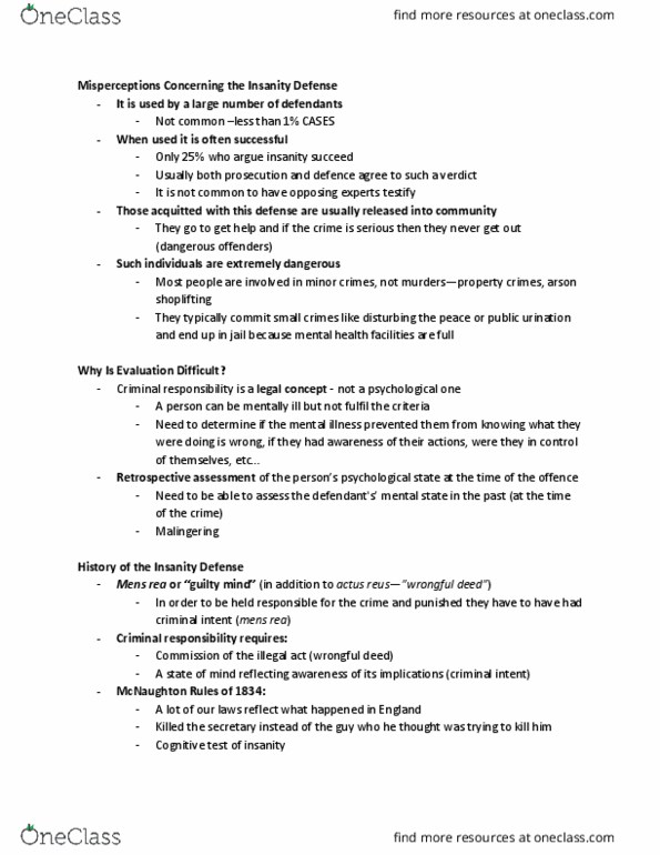 Psychology 3313 Lecture Notes - Lecture 6: Arson, Psychopathology, Blood Sugar thumbnail