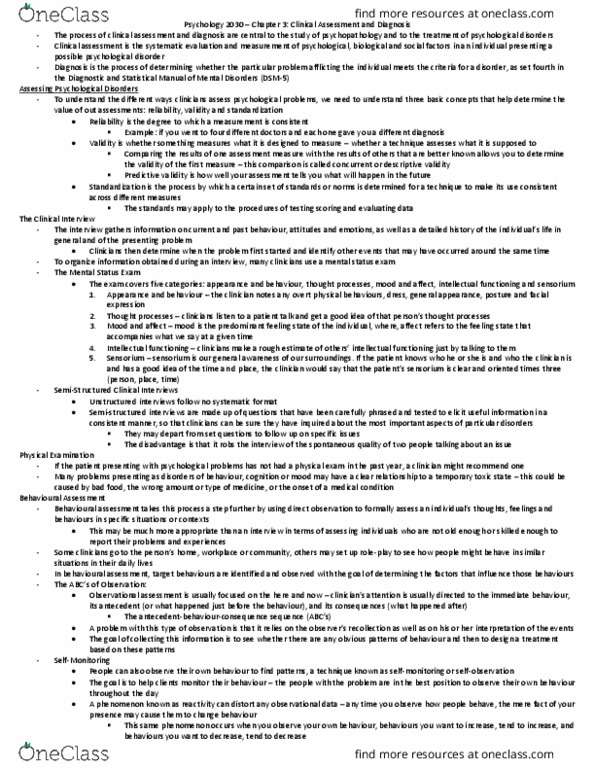 Psychology 2030A/B Chapter Notes - Chapter 3: Sweat Gland, Projective Test, Peripheral Nervous System thumbnail