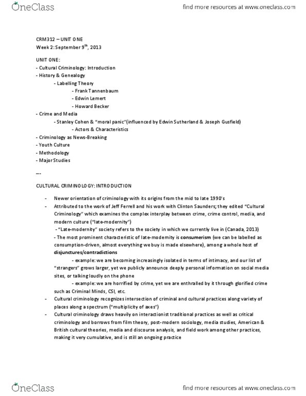 CRM 312 Lecture Notes - Bsc Young Boys, Gambling, Truancy thumbnail