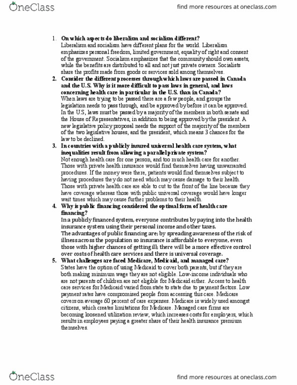 NATS 1840 Chapter Notes - Chapter 1: Limited Government, Managed Care, Centers For Medicare And Medicaid Services thumbnail