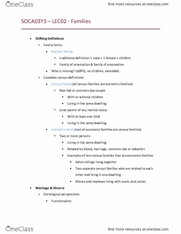 SOCA03Y3 Lecture Notes - Lecture 2: Symbolic Interactionism, Queer Theory, Nuclear Family thumbnail