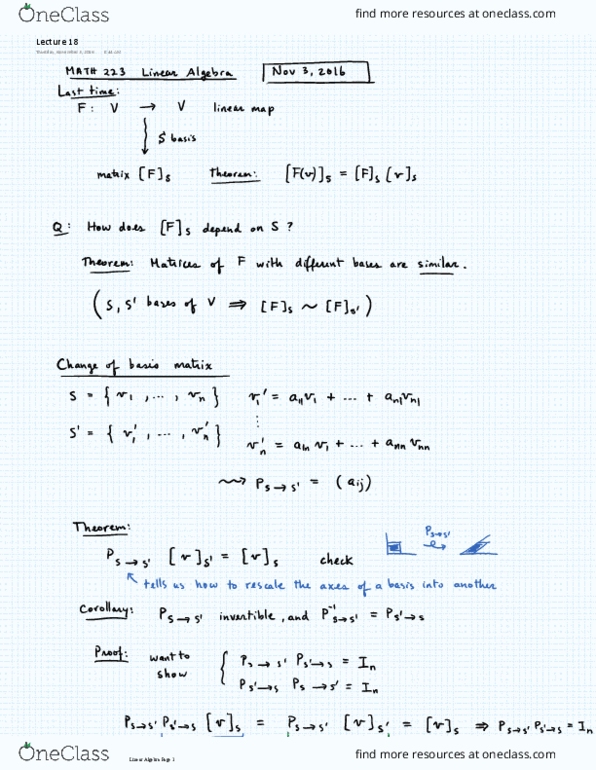 MATH 223 Lecture 18: Nov 3, 2016 thumbnail