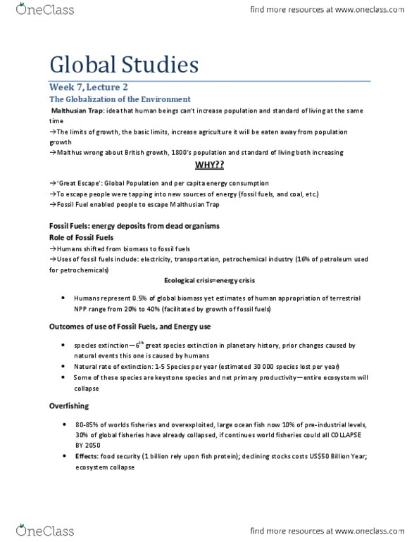 GS101 Lecture Notes - Food Security, Overfishing, Petrochemical Industry thumbnail