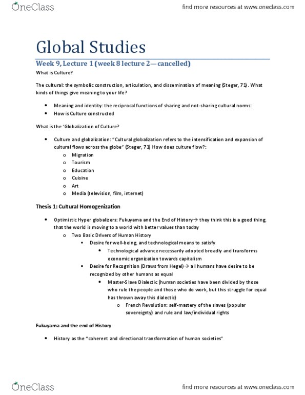 GS101 Lecture Notes - Aboriginal Title, Western Settlement, Indian Act thumbnail