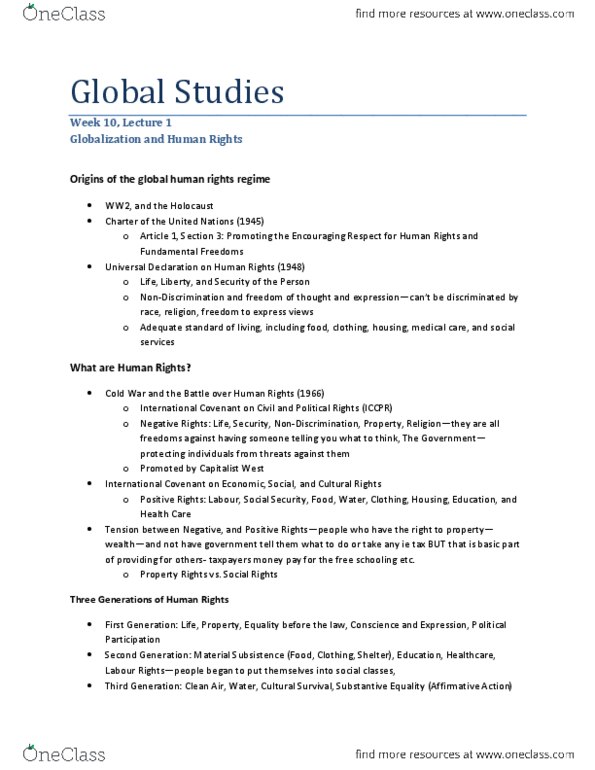 GS101 Lecture Notes - Paper Tigers, Cultural Survival, International Criminal Court thumbnail