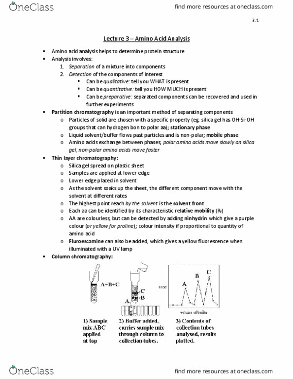 BIOC 2580 Lecture Notes - Lecture 3: Thin-Layer Chromatography, Silica Gel, Partition Chromatography thumbnail