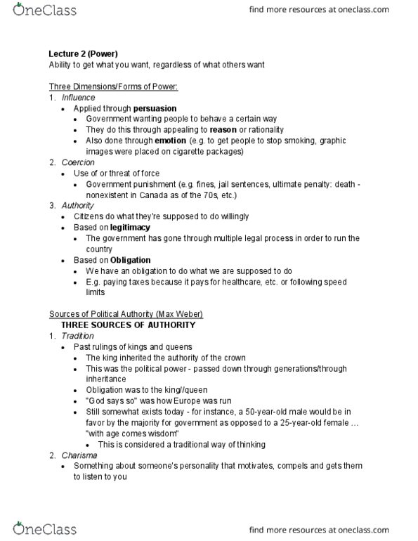 POL 128 Lecture Notes - Lecture 2: Political Freedom, Minority Rights thumbnail