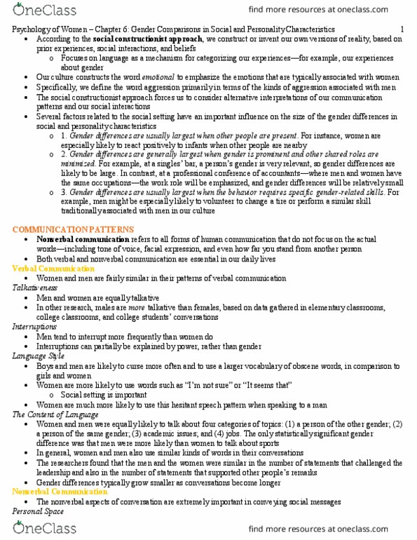 PSYC 3480 Chapter Notes - Chapter 6: Nonverbal Communication, Relational Aggression, Lawrence Kohlberg thumbnail