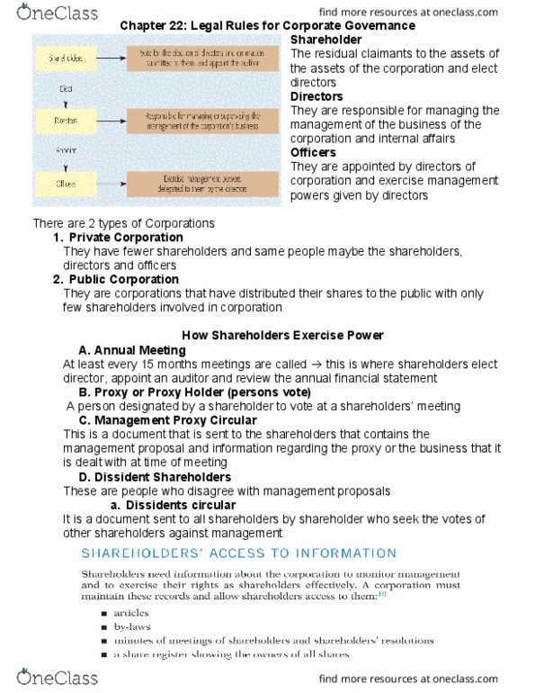 LAW 603 Chapter Notes - Chapter 22: Privately Held Company, Financial Statement, Corporate Social Responsibility thumbnail