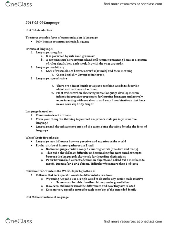 PSYCH 1F03 Lecture Notes - Lecture 5: Complex Differential Form, Animal Communication, Classical Conditioning thumbnail