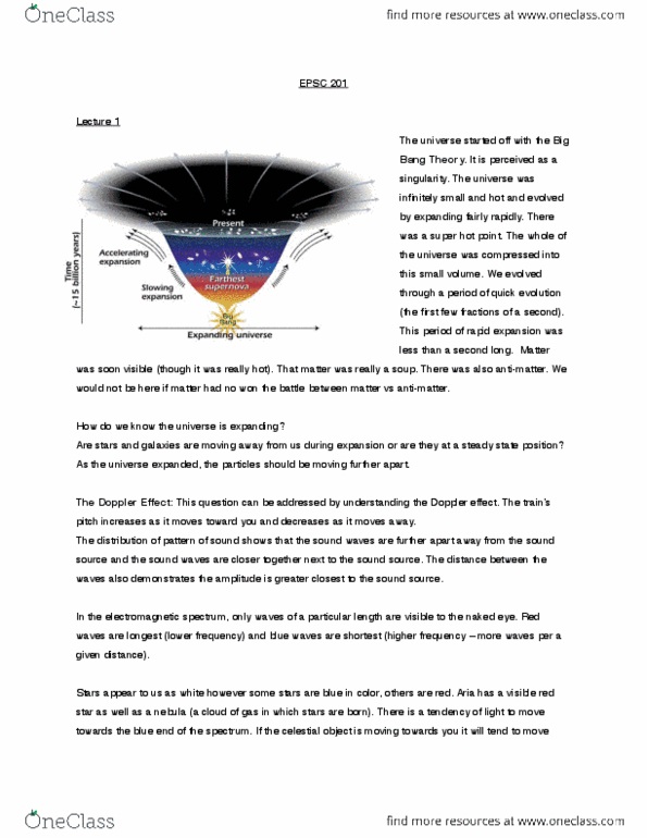 EPSC 201 Lecture Notes - Astronomical Object, 30 Foot Fall, Neutrino thumbnail