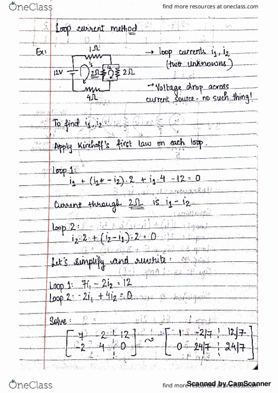 MATH 152 Lecture 14: Math 152 14 Loop current method thumbnail
