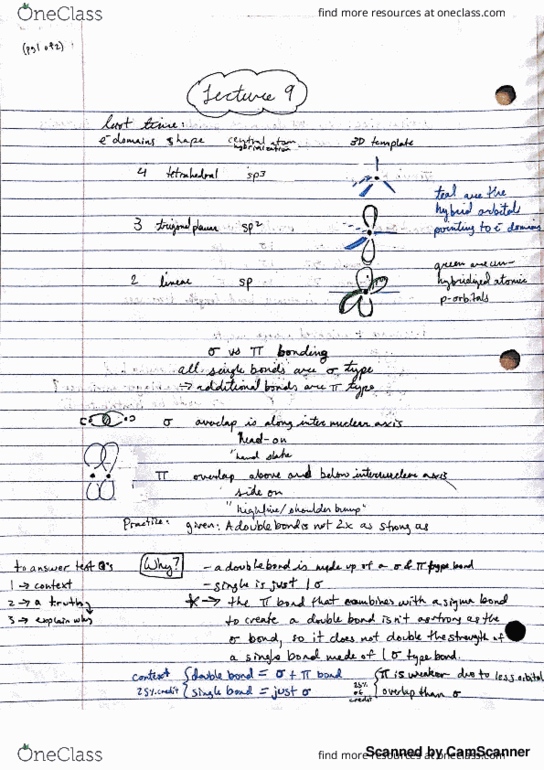 CHEM 1A Lecture 9: Sigma vs. Pi Bonds and Additional Midterm Review thumbnail