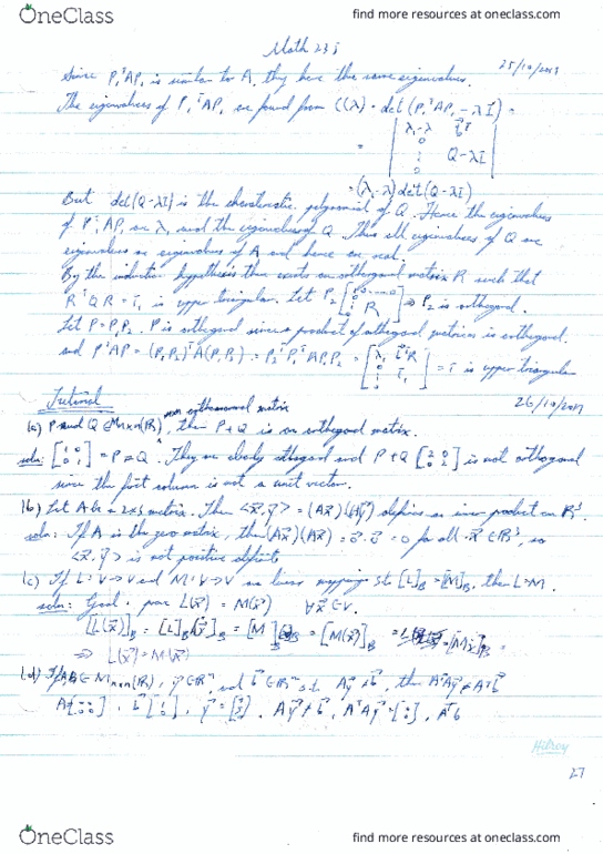 MATH235 Lecture 25: MATH235 Lecture Notes 25 thumbnail