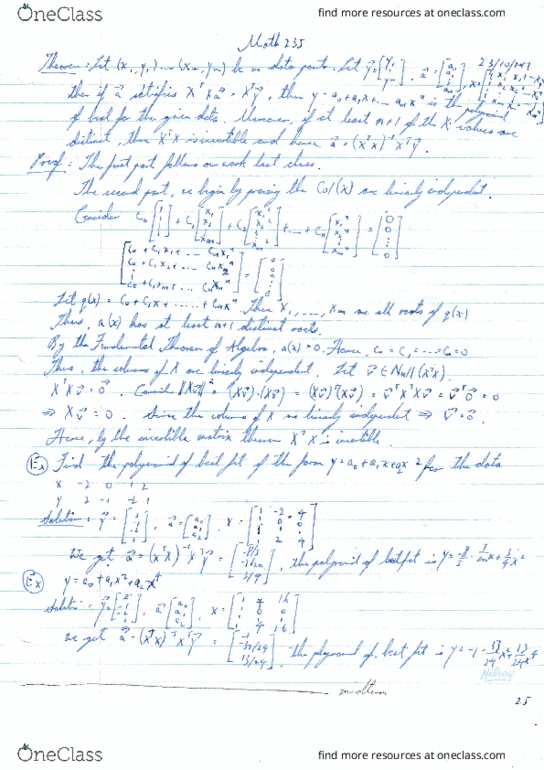 MATH235 Lecture 23: MATH235 Lecture Notes 23 thumbnail